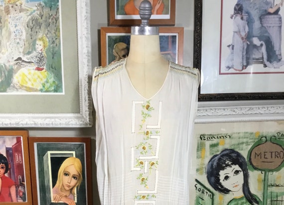 1920’s Hungarian Embroidered & Smocked Frock - image 2