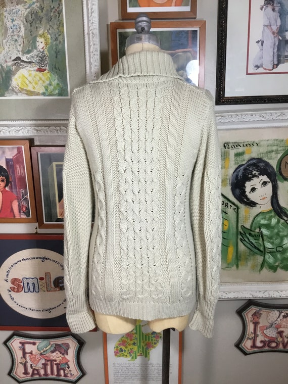 Daddy’s Money 1970’s Women’s Cable Knit Sweater - image 3