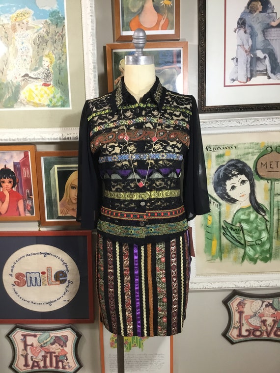 The Limited/Don’t Stop 1990’s Women’s 2 Piece Skirt Outfit