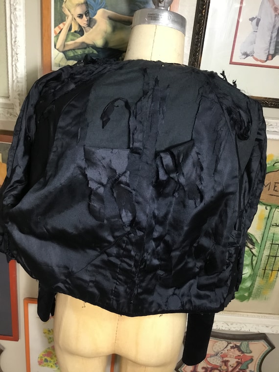 Victorian Black Velvet Jacket - image 8
