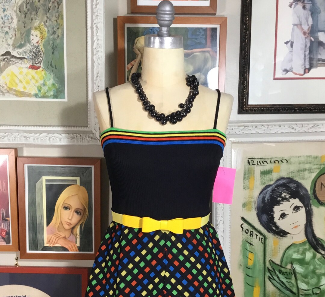 1970s Vintage Spaghetti Strap Dress Etsy