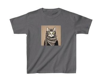 Youth Keffiyeh Kitten Palestine Kids Heavy Cotton™ Tee