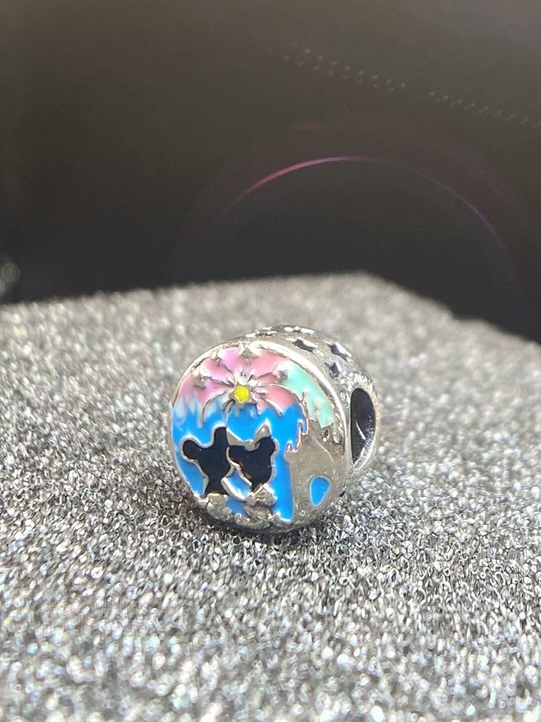 Pandora Mickey and Minnie Mouse Fireworks Charm 798117ENMX Etsy