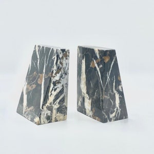 Brown & Gold Marble Bookends - Set of 2
