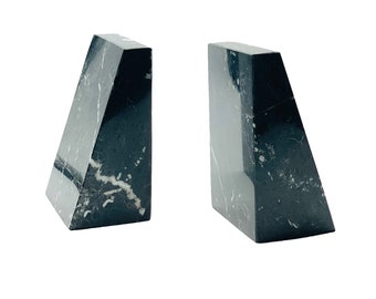 Book Ends Black Marble - Set of 2