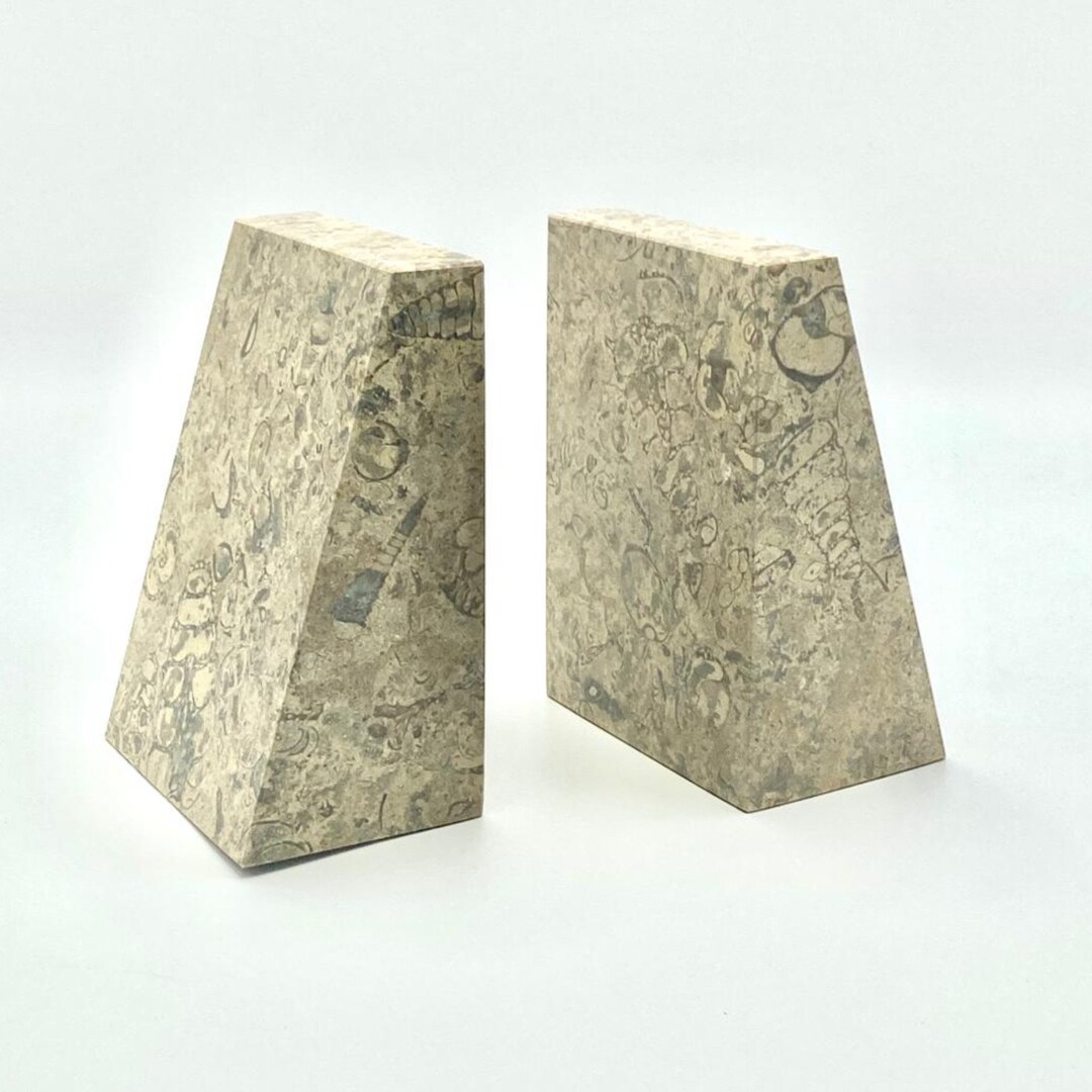 Buchstützen Marmor Grün - Halbbogen Design Für Regal & Schreibtisch