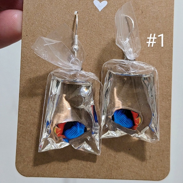 Fish in bags earrings