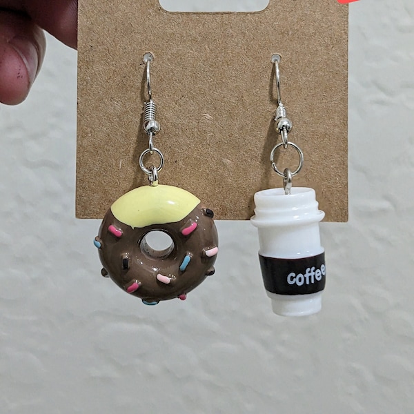 Coffee and Donut earrings