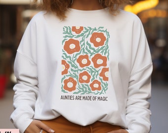 Moletom da tia para a tia, presente para a tia, anúncio de gravidez, presente da tia, presente da tia, suéter da tia, presente da camisa da tia