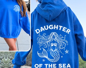 Mermaidcore Mermaid Core Top Stile ispirato all'oceano Coconut Girl Coastal Cowgirl Felpa con cappuccio da spiaggia sull'oceano Felpa da spiaggia Beach Respect The Locals