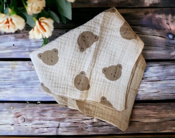 Muslin Baby Bib / Baby Gift / Baby Bib / Unisex Bib / New Mum Gift