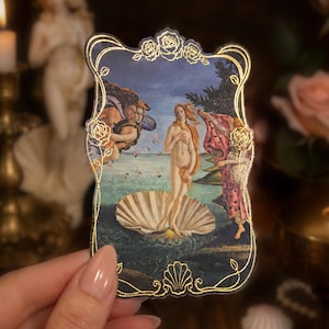 Aphrodite Altar Card The Birth of Venus Art Print Renaissance Sandro Botticelli Print Greek Mythology Decor Goddess Aphrodite Prayer Card