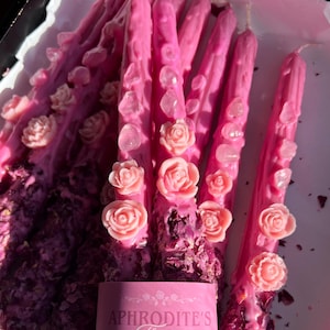 Aphrodite Candles Divine Feminine Energy Art Candles Aphrodite Altar Decor Goddess Venus Ritual Candles Glamour Magic Intention Candles