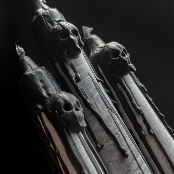 Hades Altar Candles Hades Candles for Protection Spell Taper Candles Gothic Decor Witchy Candles Witchcraft Gift Gothic Candles Skull Decor