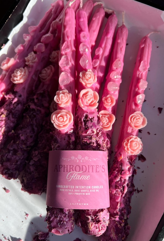 Aphrodite Candles Divine Feminine Energy Art Candles Aphrodite Altar Decor Goddess Venus Ritual Candles Glamour Magic Intention Candles