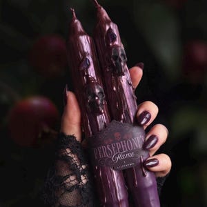 Persephone Ritual Candles for Goddess Persephone Altar Decor Gothic Candle Gift for Her Witchy Candles Persephone Offering Intention Candles