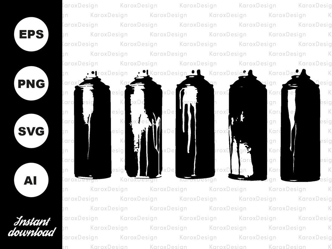 Spay Paint Vector Spray Can Graffiti Street Art Clipart - Etsy New Zealand