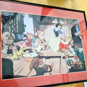 Snow White & the Seven Dwarfs Exclusive Commemorative Framed Lithograph 1994