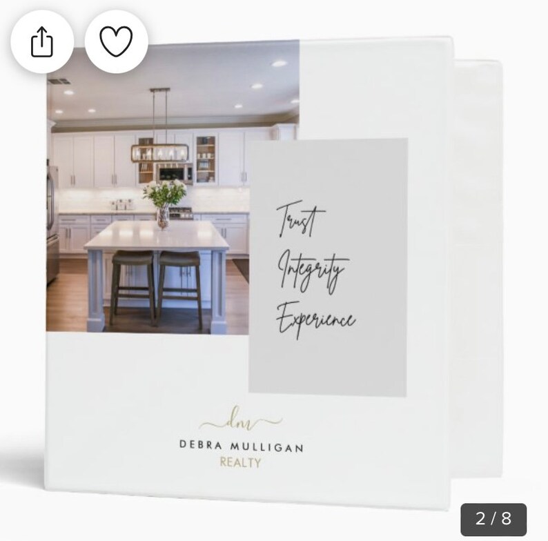 Personalized, Custom Real Estate Broker Presentation Binder real Estate