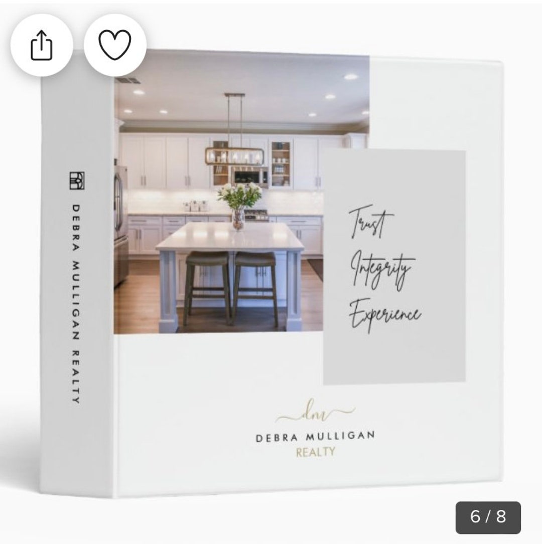 Personalized, Custom Real Estate Broker Presentation Binder real Estate Agent Modern Realtor