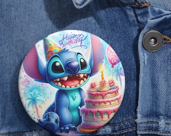 Birthday Stitch Pin Buttons