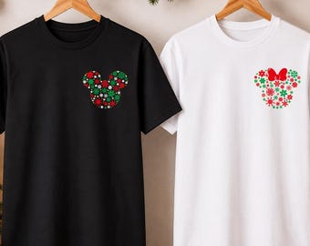 Disney Christmas Tee Christmas Mickey Shirt, Family Christmas Tee, Disneyworld Shirts, Christmas Minnie Tshirt, Disney Family Trip Outfit