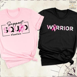 Breast Cancer Shirt, Pink Ribbon Shirt, Support Squad Breast Cancer Tee, Cancer Awareness Tee, Warrior Shirt, Breast Cancer Fighter Gift Tee