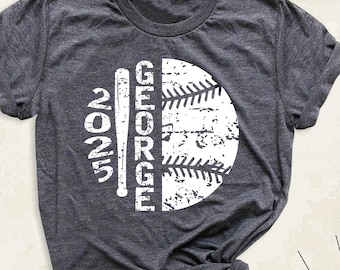 Camiseta de béisbol personalizada con nombre, camiseta para mamás de béisbol, camiseta de béisbol para el día del juego, camiseta para amantes del béisbol, camiseta para fanáticos del béisbol de la noche de los mayores, camiseta de béisbol