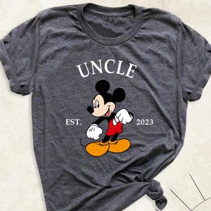 Disney Mickey Uncle Est Shirt, Family Disney Shirts, Fathers Day Shirt, Disneyworld Shirts, New Uncle Shirts, Disney Trip Tshirt, Uncle Tees