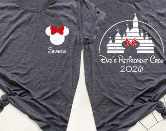 Disney Retirement Trip Family Custom Shirt, Retired Tshirt, Disneyland Vacation Retirement Crew Tee, Retirements Party Disneyworld Shirts