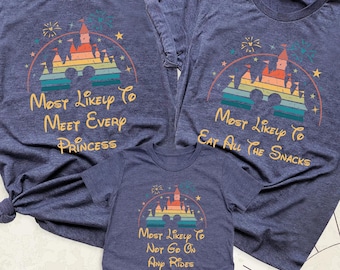 Most Likely to Disney Shirt, Family Disneyland Vacation Group Tee, Custom Disney Family Trip Shirt, Funny Disney Tshirt