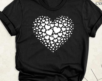 Hearts Shirt, Love Matching Tee, Valentine Tshirt, Love Heart Shirt, Mama Heart Shirt, Mothers Day Shirt, Heart Shirt Women, Love Outfit