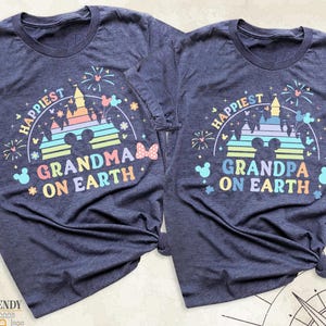Disney Grandma Grandpa Couple Shirt, Family Disney Shirt, New Mimi Shirt, Disneyworld Shirts, Disney Family Trip Nana Tee, New Grandpa Shirt