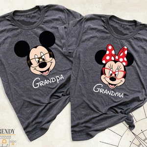 Disney Grandma Shirt, Disney Family Shirt, Disney Grandpa Tee, Family Disney Trip Tshirt, Disneyworld Shirts, Mickey Minnie Couple Shirt