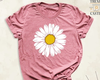 Daisy Shirt, Wildflower Tshirt, Spring Break Women Shirt, Floral Mom Shirt, Mothers Day Gift Tshirt, Spring Tee, Birth Month Flower Tshirt