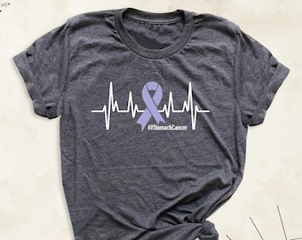 Stomach Cancer Awareness Shirt, Stomach Cancer Warrior Tees, Awareness Periwinkle Ribbon Shirt, Family Stomach Cancer Fighter Support Shirt