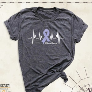 Stomach Cancer Awareness Shirt, Stomach Cancer Warrior Tees, Awareness Periwinkle Ribbon Shirt, Family Stomach Cancer Fighter Support Shirt