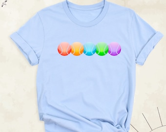 Colorful Tennis Balls Shirt, Tennis Tournament Shirt, Gift For Tennis Lover, Game Day Shirt, Tennis Championships Tee, Tennis Player Shirt