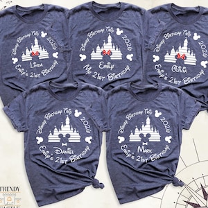 Disney Birthday Shirt Custom Family Matching Tee, Disneyland Birthday Trip Tshirt, Birthday Crew Disneyworld Shirts, Birthday Squad Outfit