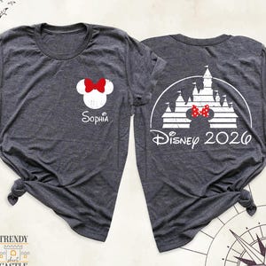 Camiseta personalizada de vacaciones de Disney 2026. Camisetas familiares de Disneyworld. Camiseta Disney de dos caras. Conjunto de Disney para grupos. Camisetas de viaje a Disneyland. Camisetas Disney.