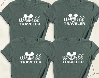 World Traveler Disney Shirt, Disney Vacation Group Shirts, Family Matching Disneyland Trip Tshirt, Disneyworld Shirt, Disney Travel Tees
