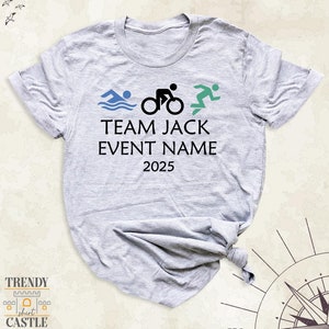 Triathlon Shirts, Custom Team Name Triathlon Tee, Triathlon Support Team Tee, Triathlete Gift Tee, Triathlon Crew Shirt, Triathlon 2025 Tees