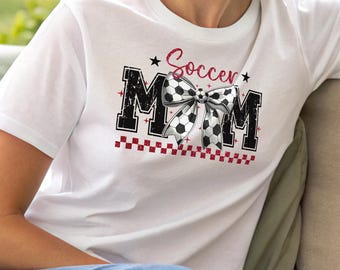 Soccer Mom Shirt, Coquette Bow Shirt, Mothers Day Tee, Mama Bow Shirt, Game Day Soccer Tees, Bow Shirt Women, Soccer Mama Shirt, Soccer Tee