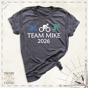 Triathlon Shirt Custom Team Name Triathlon 2026 Tee by TSC