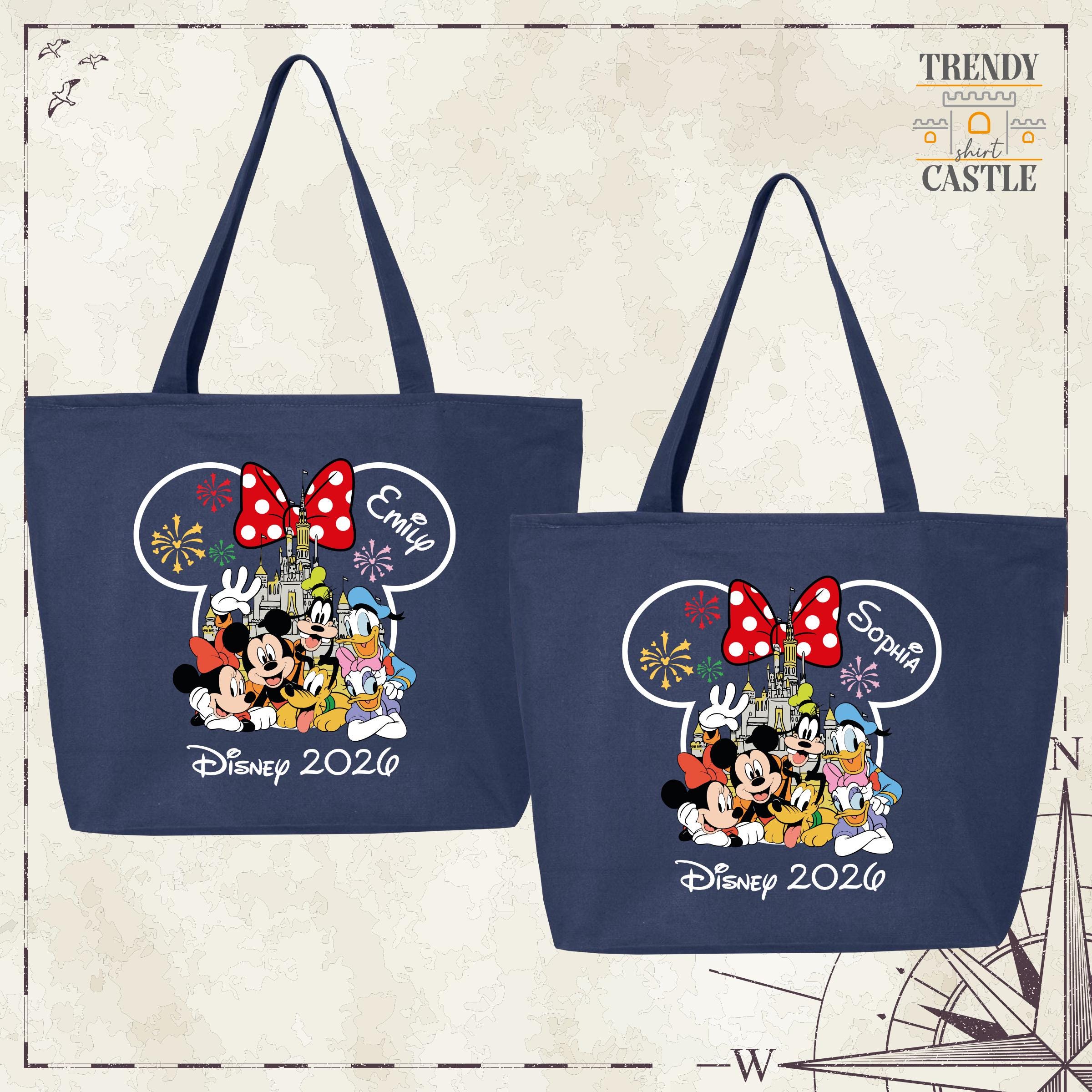 Disney 2026 Tote Bag, Disney Trip Bags, Family Disney Bag 