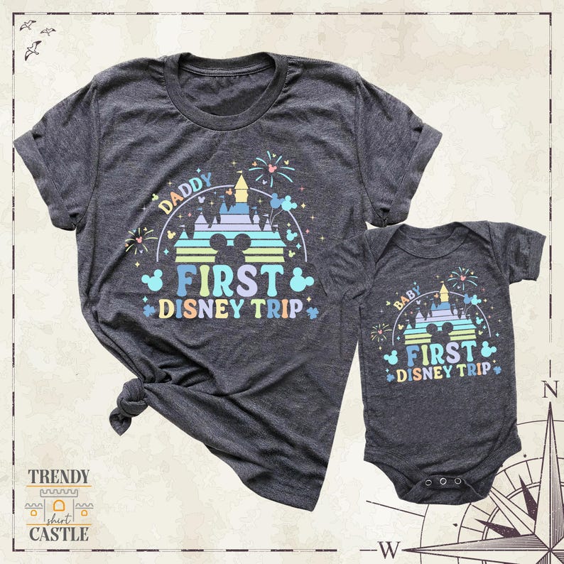 First Disney Trip Daddy Baby Matching Shirt by TSC