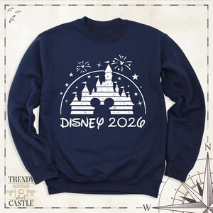 Sudadera Disney 2026, viaje familiar a Disneyland, camiseta de manga larga personalizada para vacaciones en Disney, sudadera con capucha familiar de Disneyworld, suéter Disney imagen 6