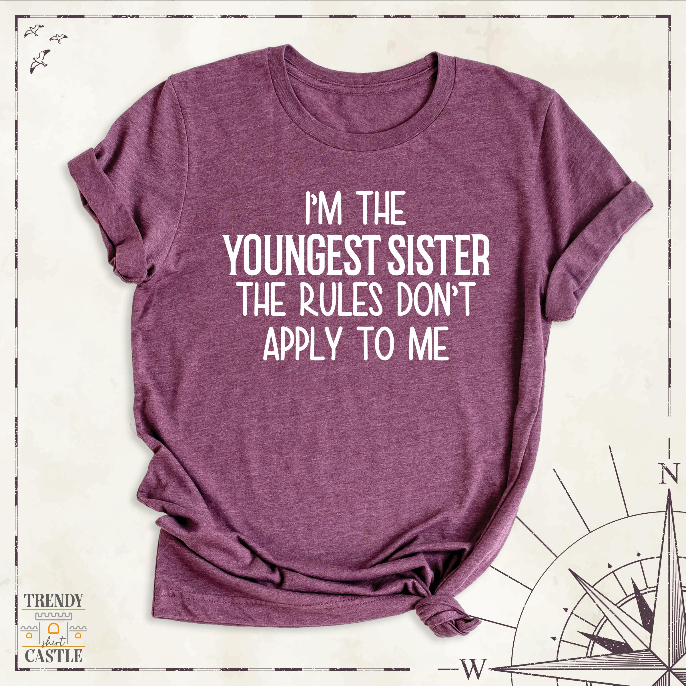 Funny Sibling Rules Shirt, Oldest Sister Tees, Family Matching Siblings Shirt, Middle Sister Youngest Sister Tshirt, Custom Sister shirts
