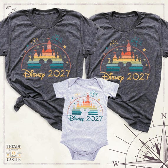 Disney 2027 Shirt, Disney Family Trip Shirt, Disneyworld Shirts, Custom Disney Tee, Disney Vacation Family Crew Tee, Disney Group Shirts