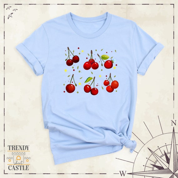 Summer Holiday Cherry Shirt, Fruit Lover Gift Tees, Hawaiian Beach Party Tee, Cherry Girl Shirt, Chery Lover Tee, Cherry Festival Shirt